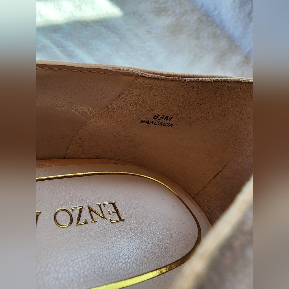 Enzo Angiolini Women's Slingback Light Pink Peep Toe Pumps, Size 6 1/2, Used - Picture 2 of 9